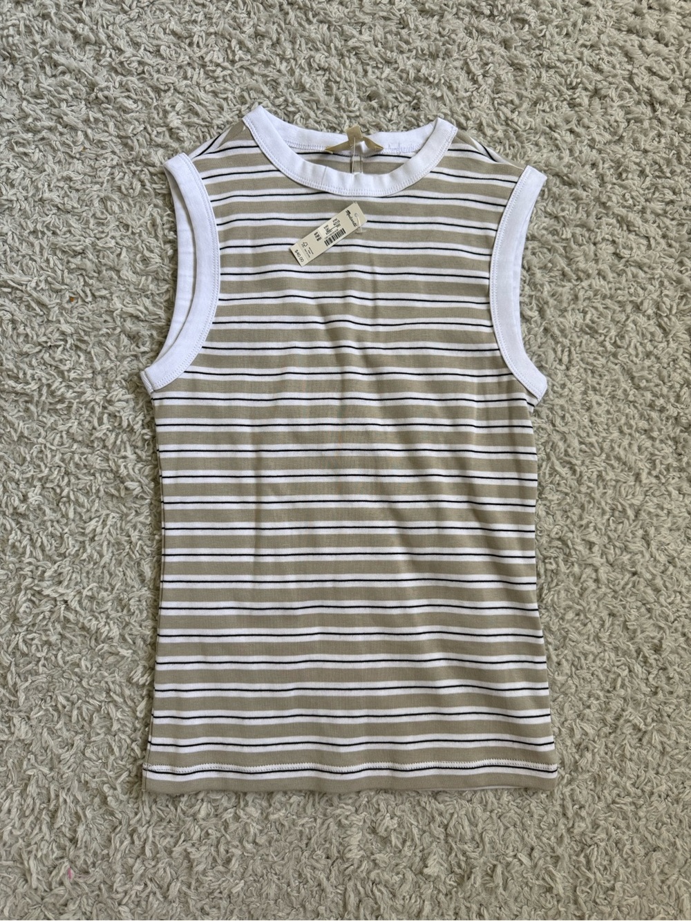 Madewell The '90s Shell Tank in Compact Cotton Sz XXS NWT $40 - Picture 2 of 8